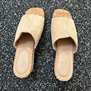NYDJ Beige Mules with Cork Detail